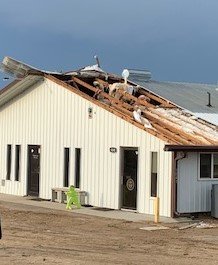 The Cottonwood Dairy Farm on Weld County Road 26 sustained some damage and loss of live among the herd of livestock after the June 7 tornado.